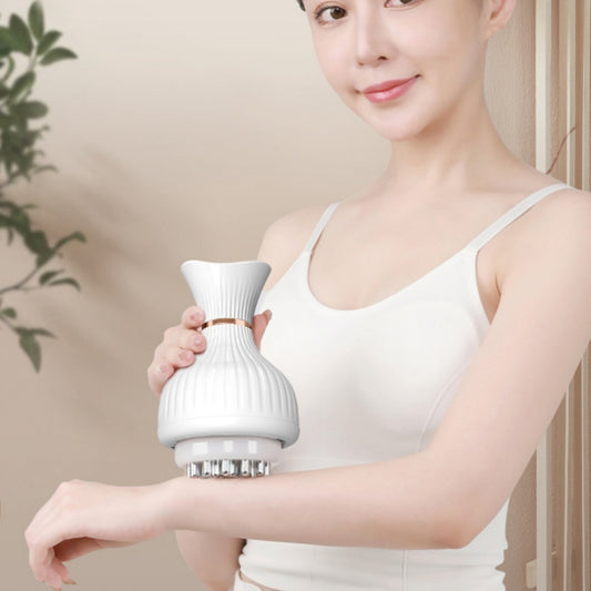 Electric meridian brush with heating and vibration for gua sha massage and pain relief