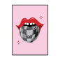 Retro 70s Y2K vintage mouth poster for wall decor in bedroom or dorm