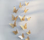 3D hollow metal butterfly wall stickers for home and bedroom decor
