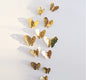 3D hollow metal butterfly wall stickers for home and bedroom decor

