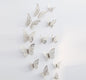 3D hollow metal butterfly wall stickers for home and bedroom decor
