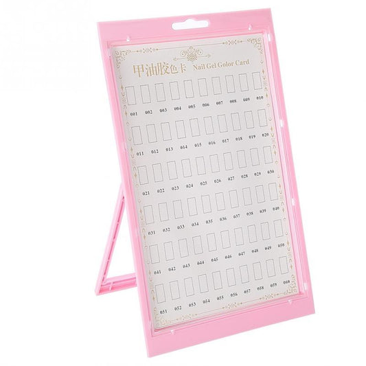 Nail art color swatch display board for salons and DIY nail organization
