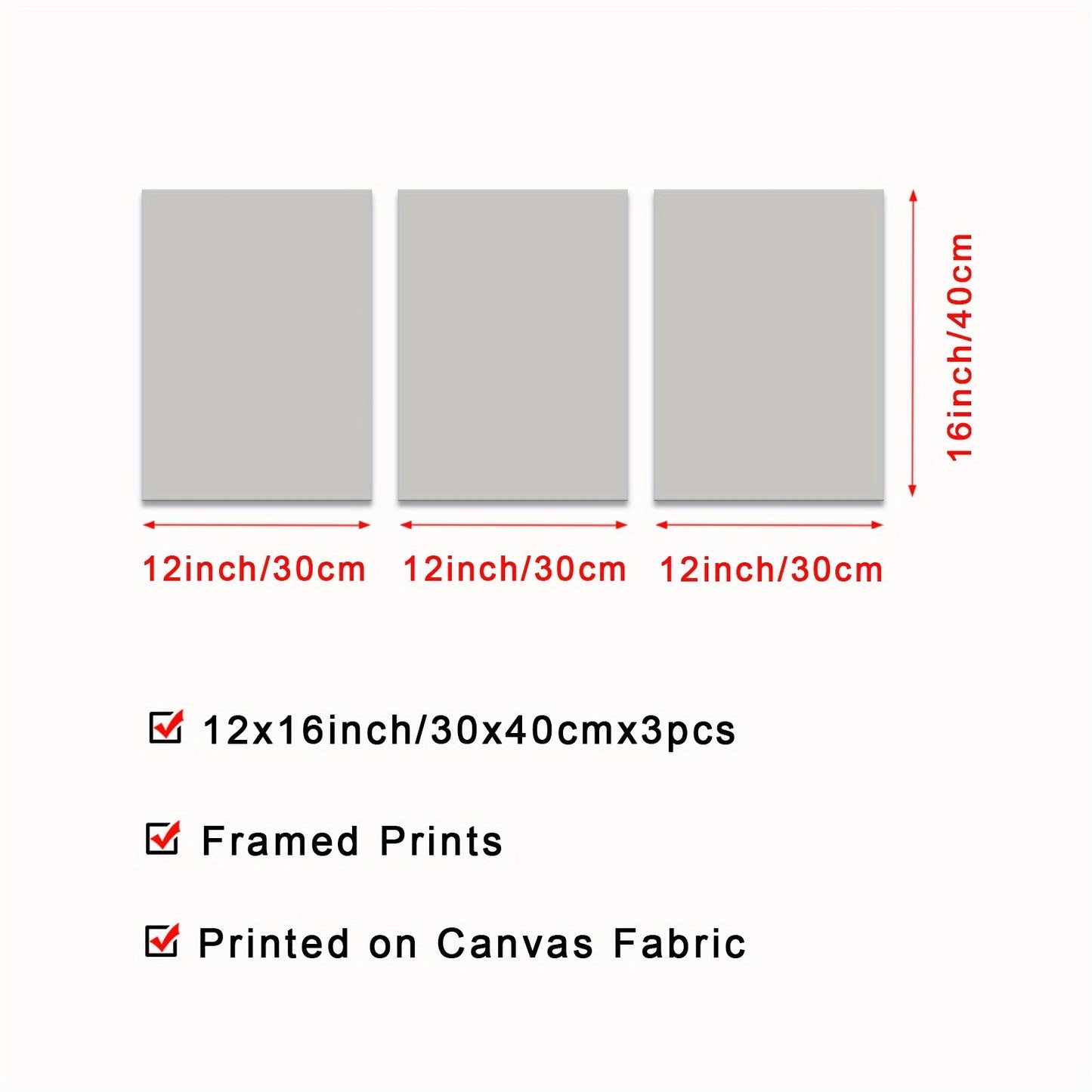 3-piece framed love theme canvas wall art with hand-in-hand design for bedroom or living room
