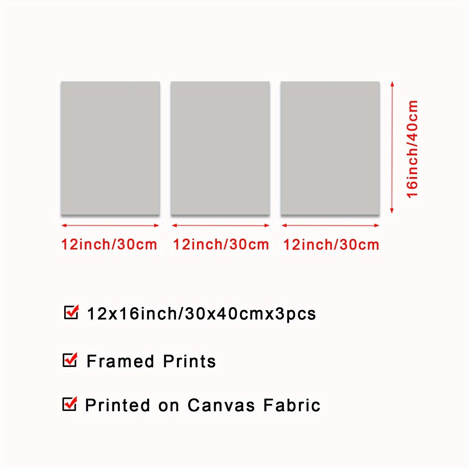 3-piece framed love theme canvas wall art with hand-in-hand design for bedroom or living room