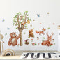 Peel and stick jungle animal train wall decals for kids nursery or playroom
