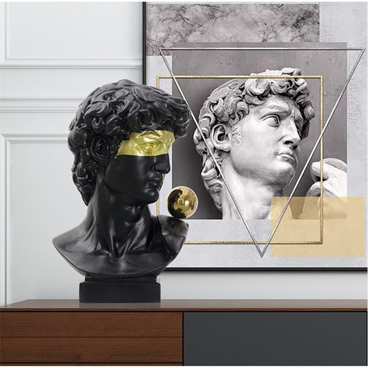 Modern artistic figure sculpture made of resin for home and office decor

