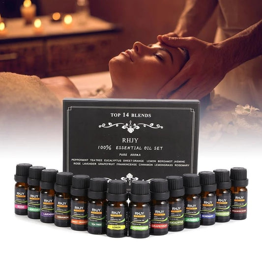 Premium essential oil diffuser gift set for relaxation and aromatherapy
