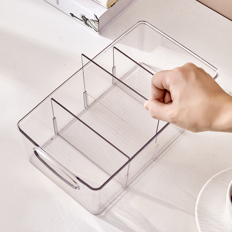 Transparent multi-layer storage box for tea, spices, and small home items