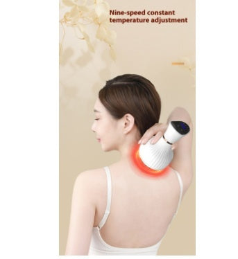 Electric meridian brush with heating and vibration for gua sha massage and pain relief