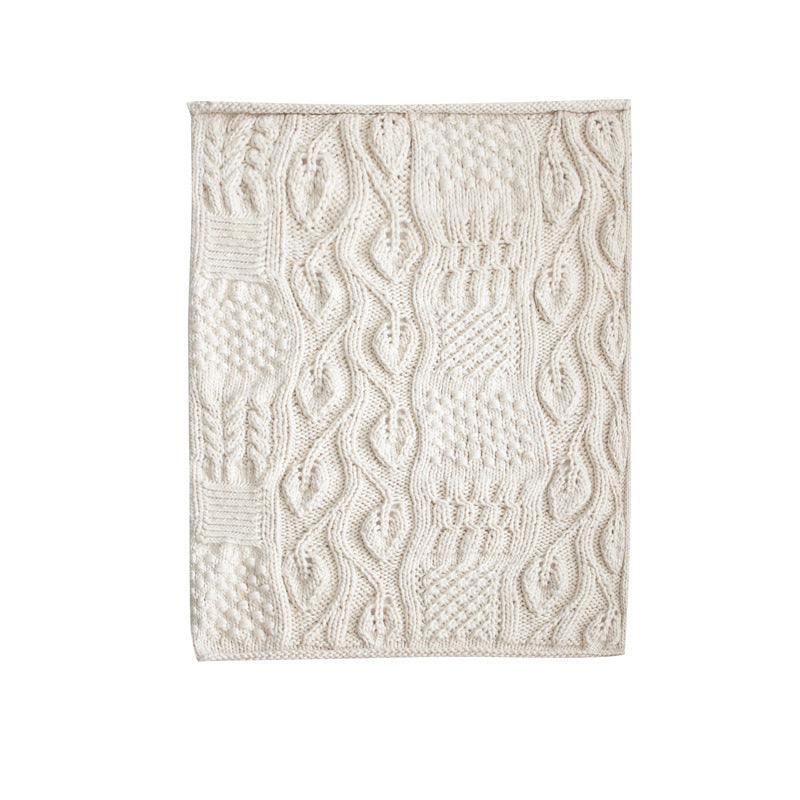 Hand-woven thick wool blanket used as sofa throw and decorative home accessory