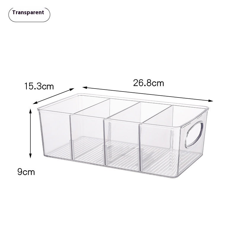 Transparent multi-layer storage box for tea, spices, and small home items

