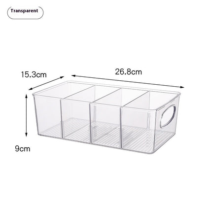 Transparent multi-layer storage box for tea, spices, and small home items

