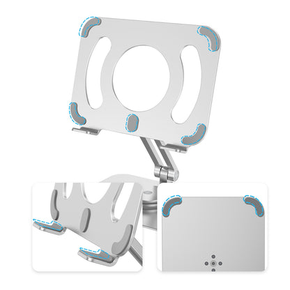 Foldable 360-degree adjustable tablet and phone stand for desk and online classes
