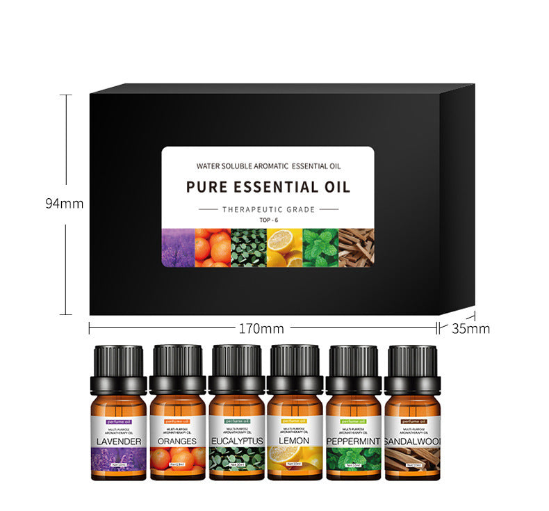 Water-soluble aromatherapy essential oil gift set for diffuser and spa