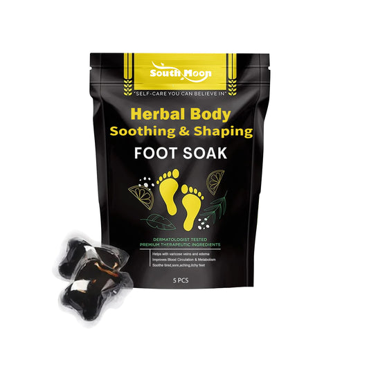 South Moon herbal foot soak and firming gel for muscle shaping and relaxation